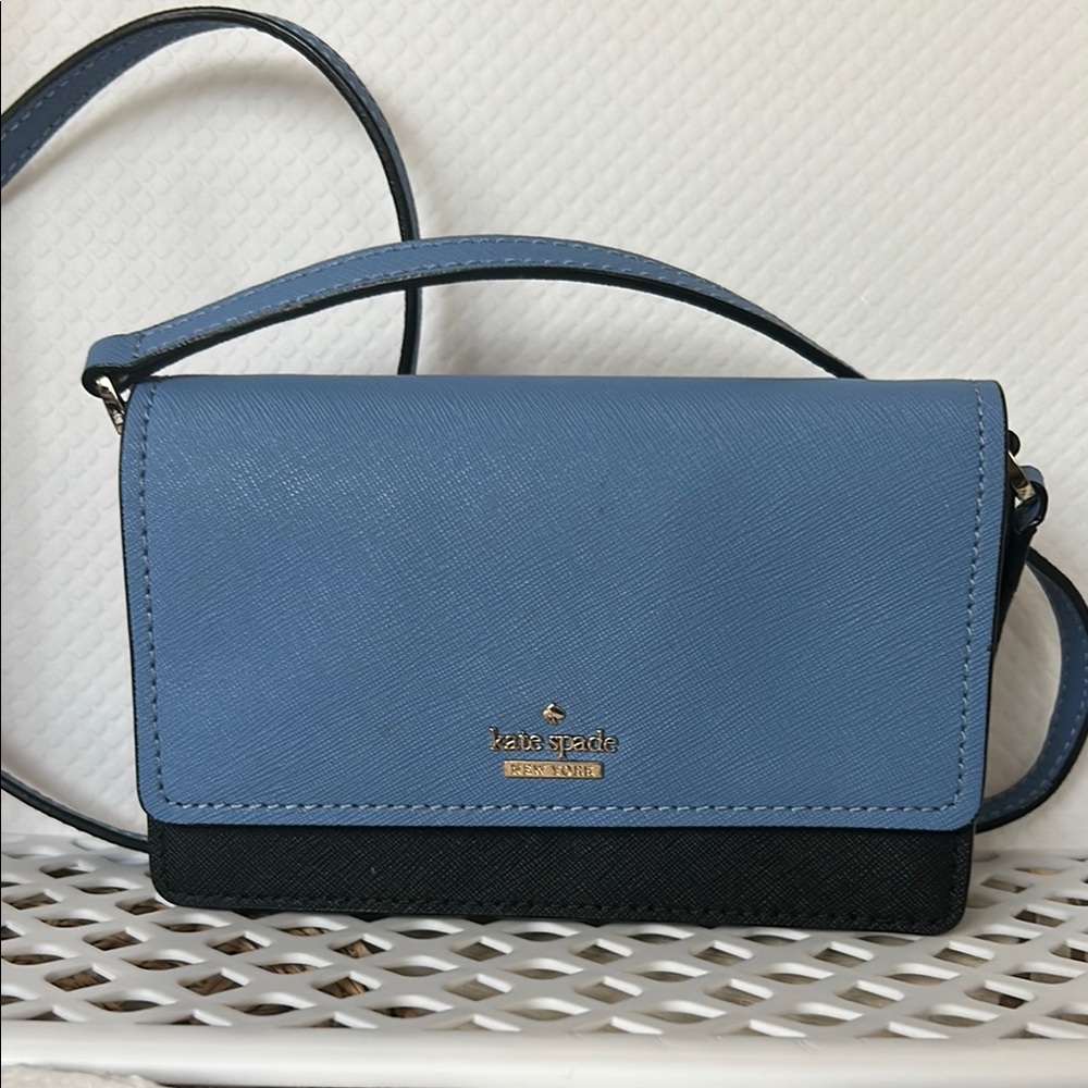 Kate Spade Cameron Street Blue and Black Crossbody Bag